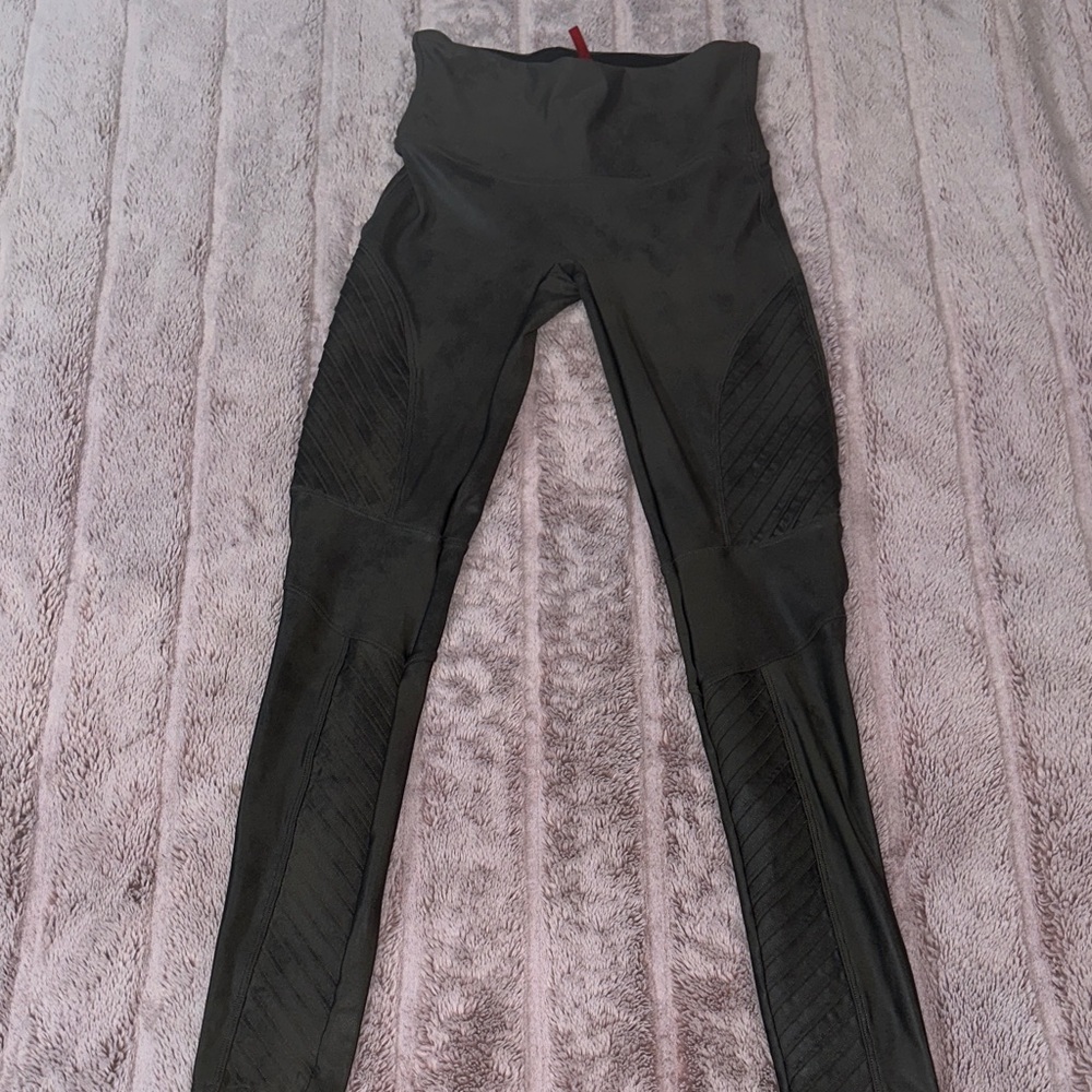 SPANX moto gray Leggings size medium